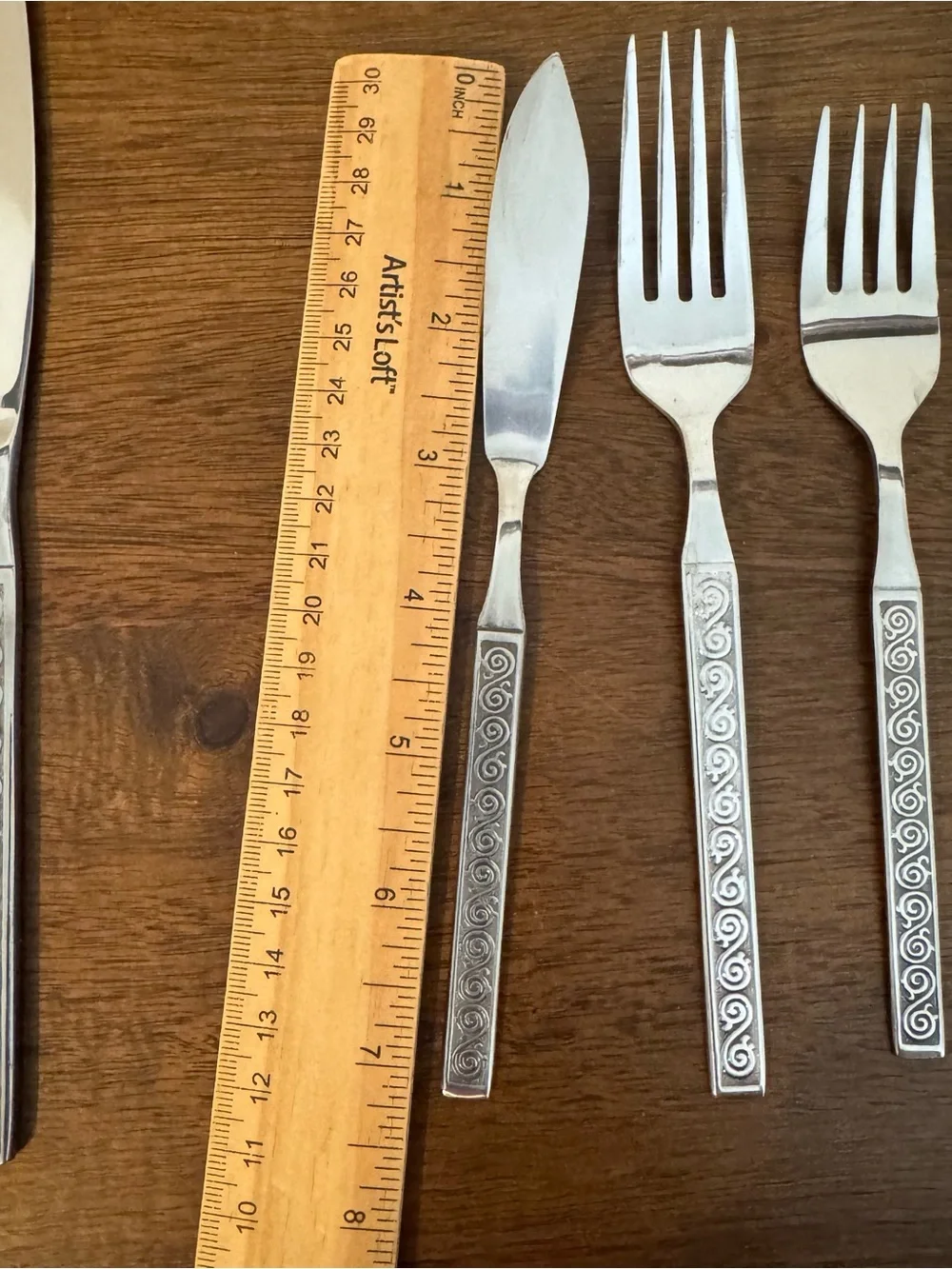 Vtg 55 Pcs LIFETIME CUTLERY stainless Flatware & Serving Pcs mid century pattern